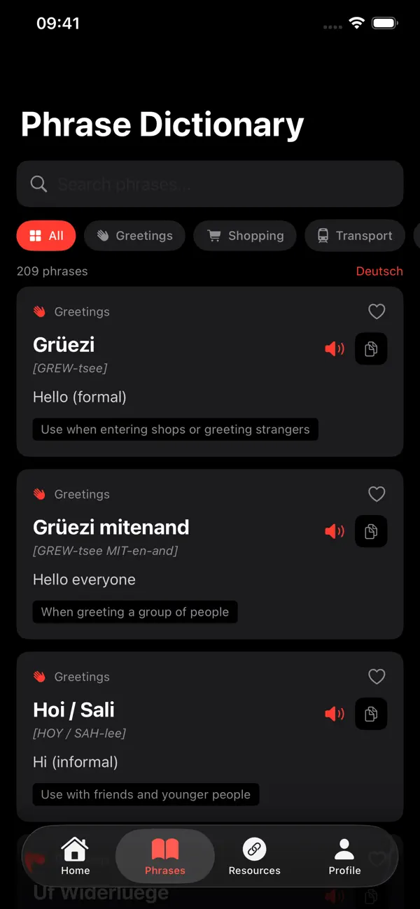SwissWay screenshot