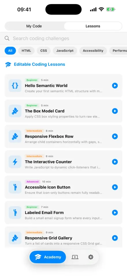 HTMLLab: Learn Web Coding screenshot