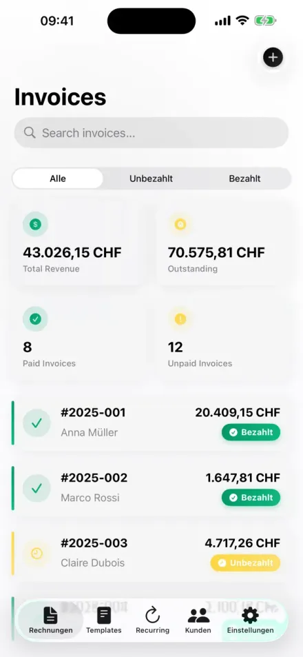 Invoice Flow screenshot
