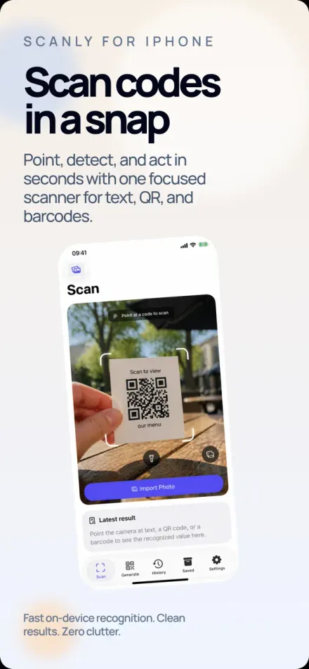 Scanly: QR & Barcode screenshot