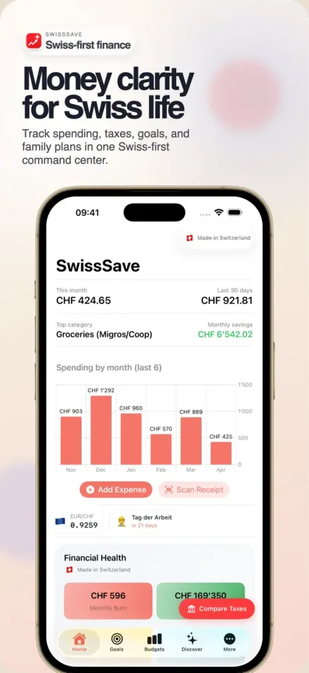 SwissSave: Budget & Tax screenshot