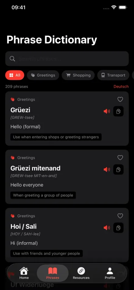 SwissWay screenshot
